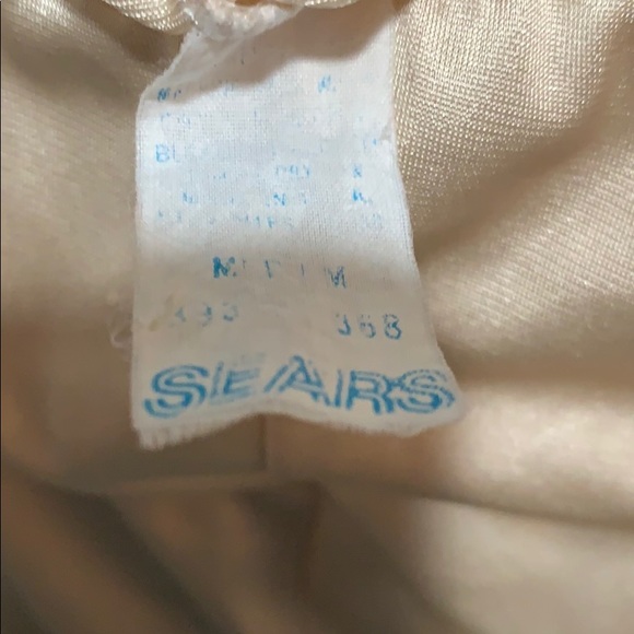 VINTAGE SEARS NYLON PETTY PANTS NUDE SZ M LACE - Picture 4 of 4